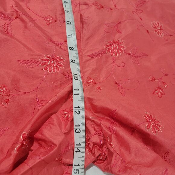 Womens Silk Beaded Pants Size 16 Petite Floral Old Money Luxury Maximalism - Picture 6 of 8